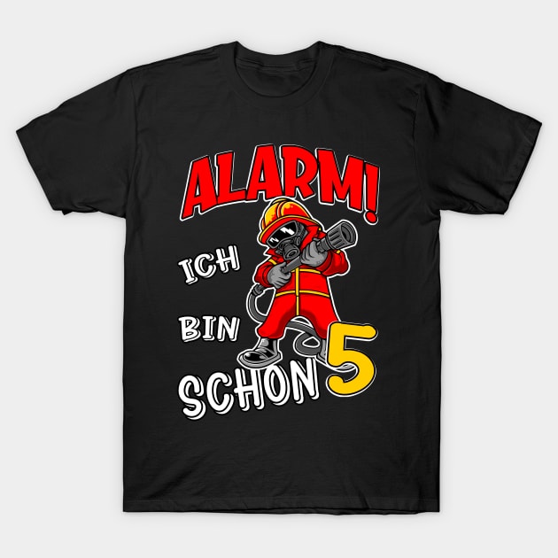 5. Kindergeburtstag Feuerwehr Kinder T-Shirt by Foxxy Merch